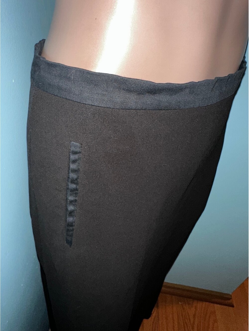 Black Sheer Maxi Skirt with Side Slit Shorts US 8/M - Picture 8 of 12